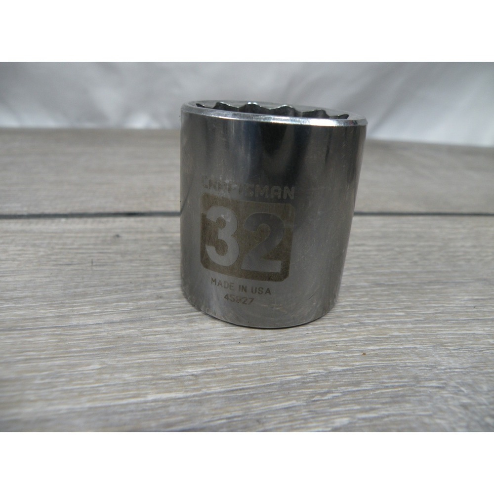 CRAFTSMAN 32mm Metric 1/2" Drive 12-Point Socket Made in USA 45827